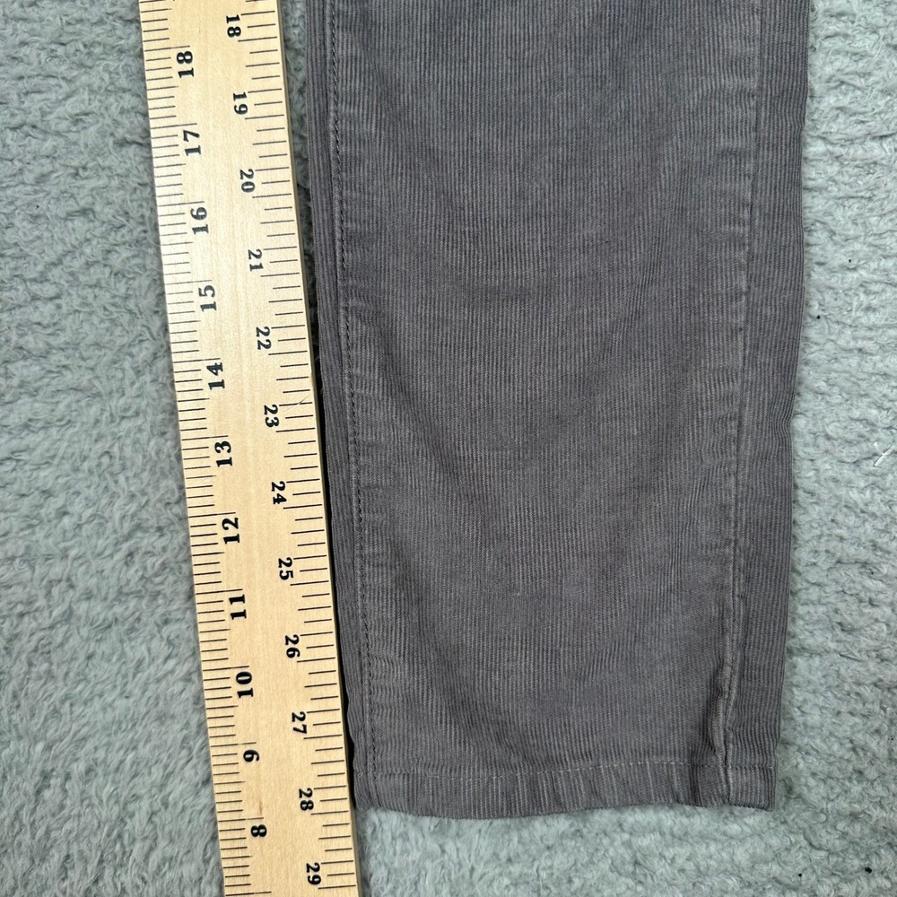 Prana Gray Organic Cotton Stretch‎ Corduroy Slim Pants Womens Size 2 Stretch EUC - Picture 7 of 10